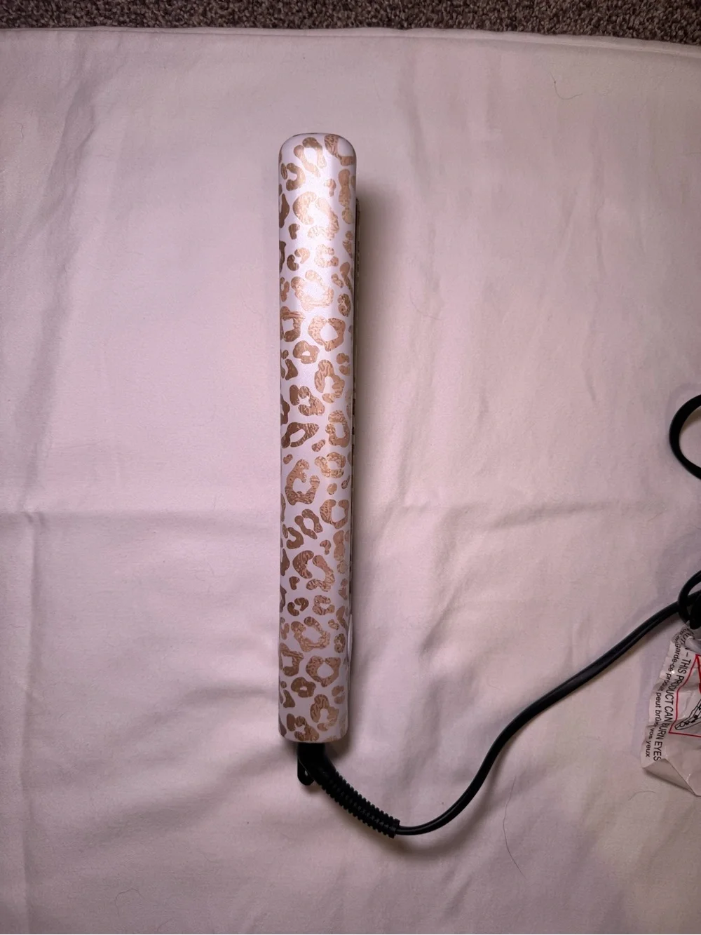 CHI White Leopard Flat Iron Hair Straightener - White/Gold